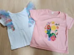絵本　はらぺこあおむし　Tシャツ　フリル　Tシャツ　90