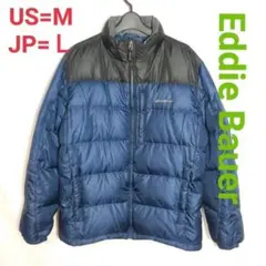 【良品】Eddie Bauer GOOSE DOWN ジャケット 肉厚 Ｌ