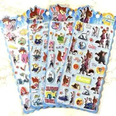 ズートピア マシュマロシール 4枚 ぷっくりシール ズートピア2