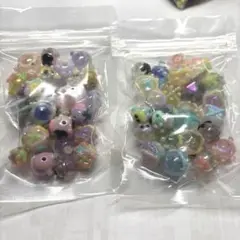 パステルカラー ビーズセット 約50個入り