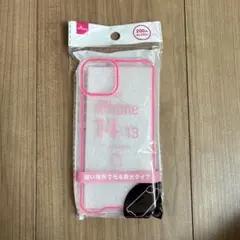DAISO iPhone 14 13 蓄光スマホケース ピンクのサムネイル