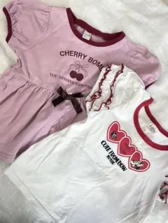 アプレレクール・しまむら 半袖リンガーTシャツ2枚組 90
