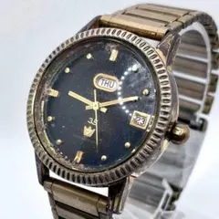 シチズン オートデーターセブン 35石 黒文字盤 自動巻き メンズ ジャンク