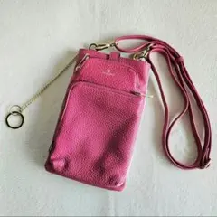 PELLE BORSA スマートポシェット ピンク 春 ショルダーバッグ