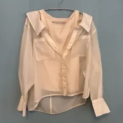 美品【SNIDEL（スナイデル）】ニットタンク　シアーブラウス