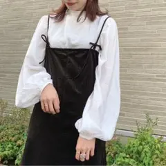 【Kastane】ベロア Vネック キャミワンピース