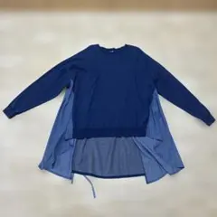 【新品】to blossom バック切替 ストライプ 長袖プルオーバー デニム