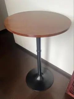 라운드 사이드 테이블 브라운 블랙