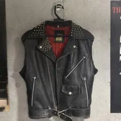 63 LEATHERS レザーベスト クラブスタイル　バイカーベスト　MC 63 LEATHERS レザーベスト クラブスタイル バイカーベスト MC - メルカリ