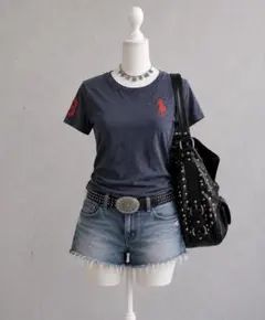 POLO RALPH LAUREN ビッグポニー y2k ボーダー 平成ギャル - メルカリ