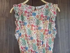 TIARA 花柄 膝下 ワンピース