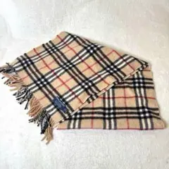 カシミヤ カシミア バーバリー ロンドン マフラー ノバチェック ショール