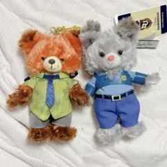 ディズニーストア＊ユニベアシティ ズートピアぬいぐるみキーホルダー2