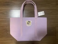 FEILER ラベンダー クマ刺繍 トートバッグ　L