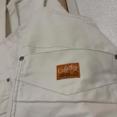 Cafetty カフェッティ ホワイト デニム オーバーオール レディース