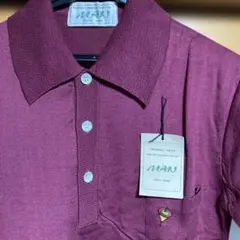 MAN バーガンディ ポロシャツ M