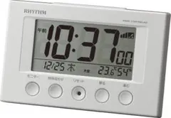 リズム RHYTHM 目覚まし時計 電波時計 温度計・湿度計付き
