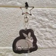No.20【いっしょにおでけけキーホルダー】うさぎ型チャーム