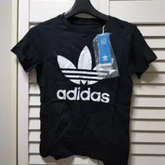 新品タグ付き　adidas ロゴ Tシャツ 黒　140センチ