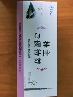 【スカイツリー入場券付き】東武 株主優待券｜2026年6月30日まで有効