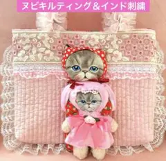 ルミちゃんの仲良し親子　コヤンイサムチョン　インド刺繍＆韓国ヌビトートバッグ