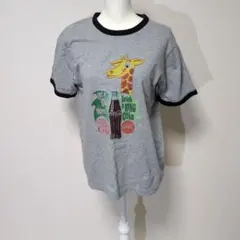 コカ・コーラ キリン グレー Tシャツ Lサイズ相当