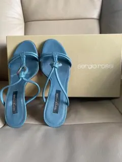 ★美品★　Sergio rossi おしゃれブルーサンダルのサムネイル