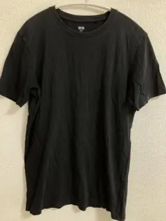 ユニクロ スーピマコットンクルーネックT半袖 M 黒 ブラック