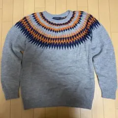 メンズ　ニットセーター　灰色　Mサイズ