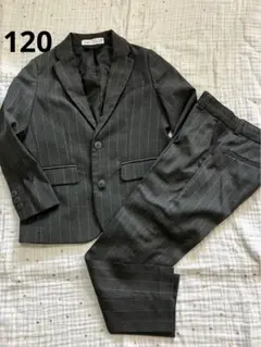 ZARA キッズ　スーツ フォーマル　グレー　ストライプ　120
