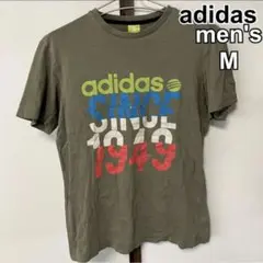 adidas メンズ　Tシャツ　半袖　ビッグプリント　モスグリーン　M