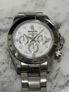 希少美品 BAPEX ベイペックス サルマリーナ 黒ベゼル 赤文字盤 自動巻
