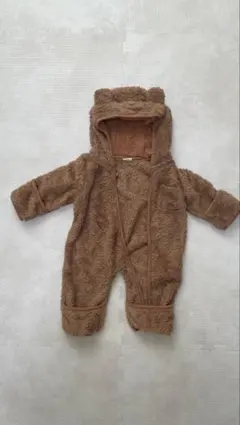 くまちゃんフード付きロンパース