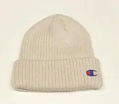 ★新品未使用！Champion ニット帽 ビーニー ベージュ★のサムネイル