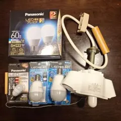 Panasonic LED電球　5個、照明器具傘無し