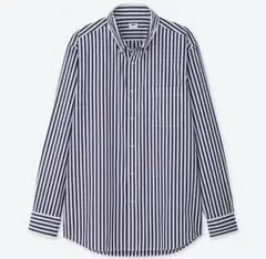 UNIQLO·ユニクロエクストラファインコットンブロードストライプシャツSサイズ