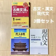 古典文法・漢文・現代文 大学受験　学習参考書　3冊セット　まとめ売り
