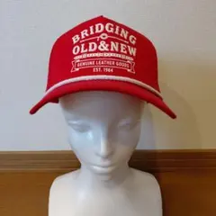 赤■ヴィンテージ風ロープ付きメッシュトラッカーキャップ■アメカジ90s古着のサムネイル
