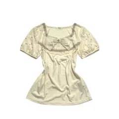 希少 旧タグ axes femme ビッグリボン 半袖 レース パール フリルのサムネイル
