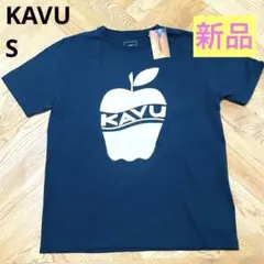 新品⭐︎KAVU Tシャツ Sサイズ　黒　カブー　アップルロゴ　半袖　アウトドアのサムネイル