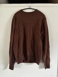 無印良品ウール100% ブラウンニットセーター Lサイズ