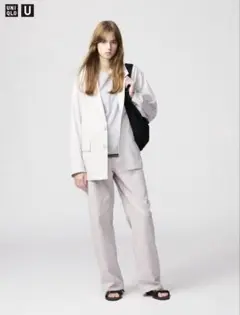 値下げ‼️UNIQLO U コットンワイドパンツ　64