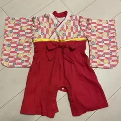 80cm 袴風ロンパース