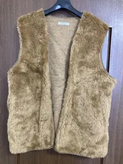 FREAK'S STORE フェイクファーベスト ブラウン