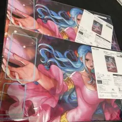 オフィシャルプレイマット　ネフェルタリ　ビビ　プロモ　2個セットワンピースカード