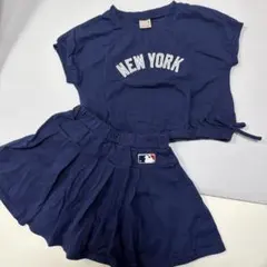 petit main MBL NEW YORK ネイビー セットアップ 100