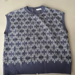 パープル ニット