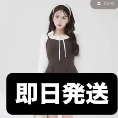 ダーリッチレイヤードランダムヘムチェックミニワンピースFreeサイズ BRN