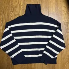 Spick & Span ボーダーニットハイネックプルオーバー