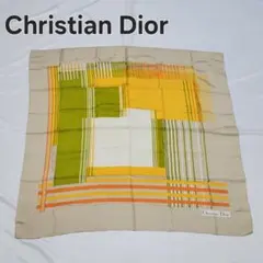Christian Dior ディオール シルク スカーフ 大判 マルチカラー